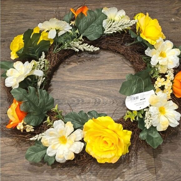 At Home Summer Eucalyptus 20" Wreath - Picture 3 of 4